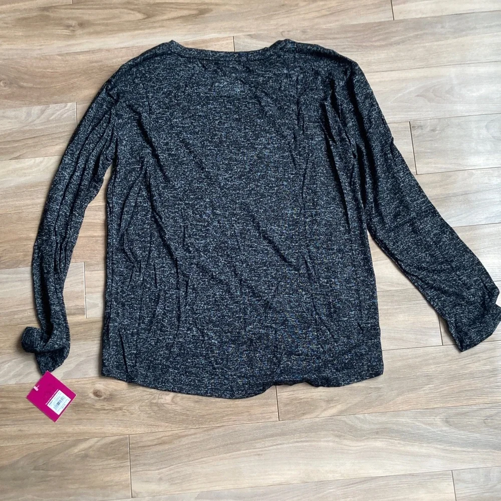 SO top Made of glitter cozy graphic long sleeve shirt casual XXL girls